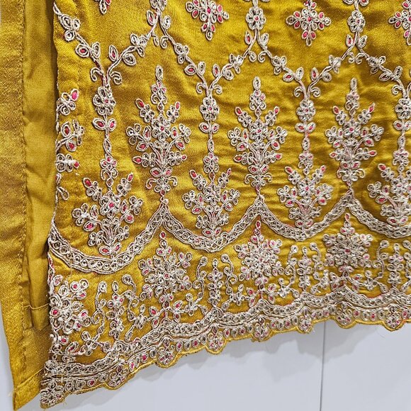Yellow Embroidered Sharara NEGOTIABLE - Picture 8 of 8